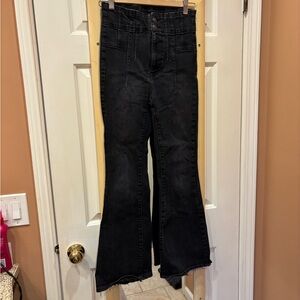 Free People We The Free Jayde Flare Jeans Black Size 27